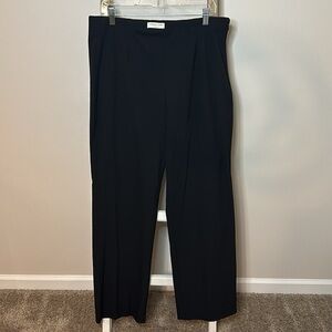 Coldwater Creek Classic Fit Black Trouser Pants with Side Zipper Size 14 in GUC
